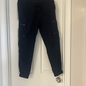 Banana Republic Navy Drawstring Cargo Joggers